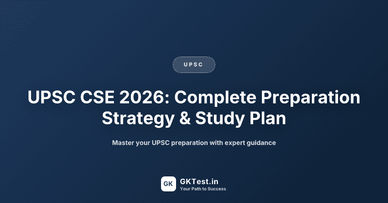 UPSC CSE 2026 Preparation Strategy Infographic